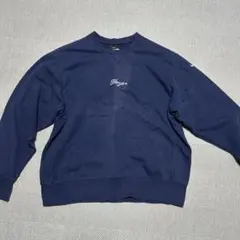 USA古着 ナイキ ジョージタウン大学 スウェットトレーナー 袖ロゴ L 紺