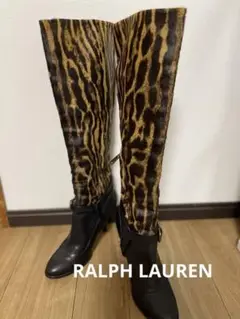 【RALPH LAUREN】ラルフローレン レオパード柄 ロングブーツ