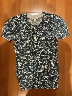 BANANA REPUBLIC 半袖ニット XS ローズ柄のサムネイル