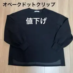 オペークドットクリップ　長袖トップス バルーンスリーブ　38