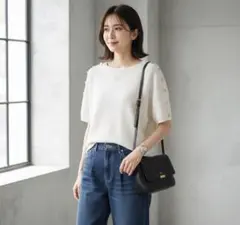 G8043*自由区☆ニット☆セーター☆プルオーバー☆アイボリー☆38