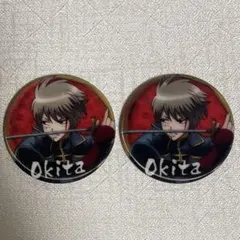 銀魂 3d 缶バッジ　 沖田総悟　2枚