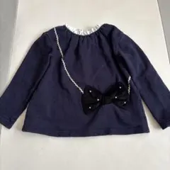 【美品】プティマイン　110 リボン　トップス