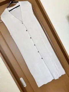 H&M オフホワイト　ロングジレ