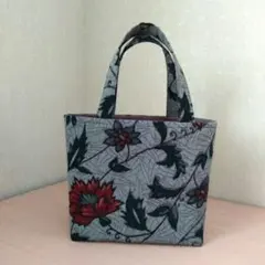 手作り布バッグ　着物リメイク⑭