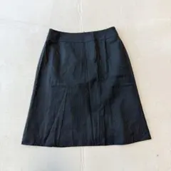 【アンカーウーマン】膝丈タイトスカート（M)ストライプ オフィス ウール混のサムネイル