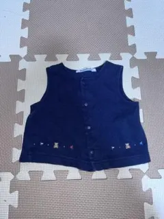 familiar ベビーベスト 70 ネイビー