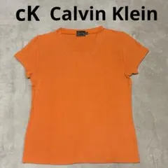 Calvin Kleinオレンジ Tシャツ コンパクト カルバンクラインVネックのサムネイル