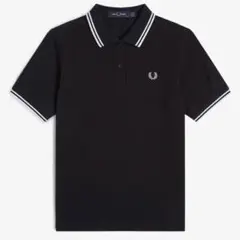 FRED PERRY ポロシャツ ブラック イングランド製38 - メルカリ
