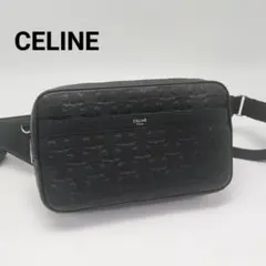 未使用に近い✨セリーヌ　ベルトバッグ　ボディバッグ　ブラック　黒　トリオンフ