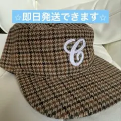 ⭐︎新品未使用⭐︎ 6CRAYON キャップ　シティボーイ　 ピルボックス　千鳥柄