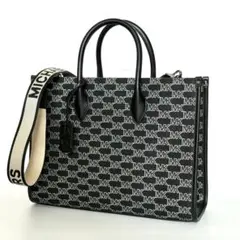 MICHAEL KORS キャンバス トートバッグ シグネチャ ショルダー付き