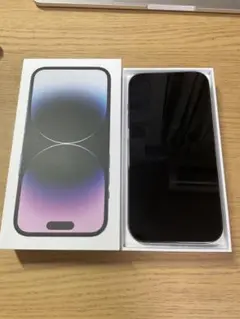 iPhone14Pro ディープパープル 128GB 充電ケーブル・箱付属