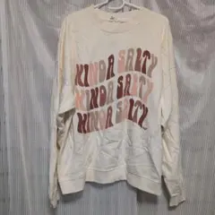 Kinda Salty 長袖トレーナー S/P/CH クリーム色