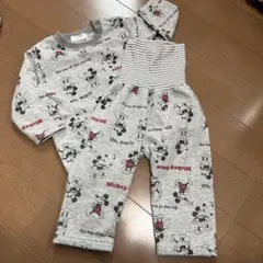 ミッキーマウス ベビーパジャマ 80cm グレー