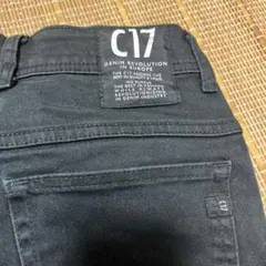 シーセブンティーン　C17 ブラックスキニーパンツ 前ポケットあり