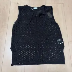 ローリーズファーム　スカシパッチワークベスト