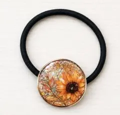 ひまわり レジン ヘアゴム ハンドメイド 上品 華やか - メルカリ