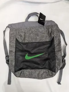 新品●ナイキNike ナップサックリュック グレー/ブラック/グリーン