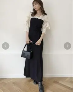 dazzlin ドッキングカットリブワンピース