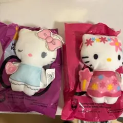 ハローキティ ぬいぐるみ 2個セット　マクドナルド　ハッピーセット