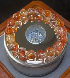 レピドクロサイト入りファイヤークォーツ 11mm 内径17 美発色