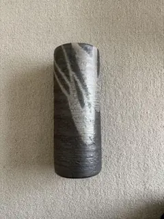 大平新吾信楽焼き花瓶 グレー 中サイズ