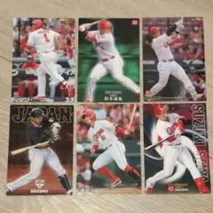 鈴木誠也選手 6枚セット 広島東洋カープ　プロ野球チップス まとめ売り