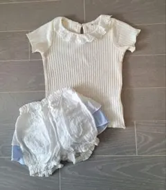 【美品】ベビー服まとめ売り ホワイト レース トップス ベビーブルマ 80cm