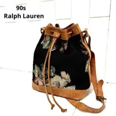 希少 90s Ralph Lauren ゴブラン織 巾着型 ショルダーバッグのサムネイル