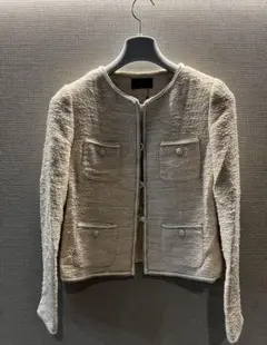 Modifyモディファイ ノーカラーツイード ジャケット&スカートセットアップ