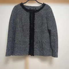Strawberry Fields ノーカラー ジャケット 黒白ツイードのサムネイル