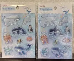 amifa セリア ウォーターシール アクアリウム ウォーターステッカー　２枚