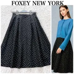 美品✨️FOXEY NEW YORK フォクシー 2025 ドット スカート 40
