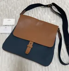 COACH ショルダーバッグ ネイビー/ブラウン