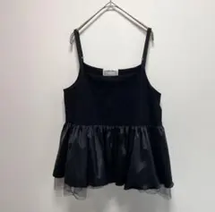 BEARDSLEY ビアズリー トップス キャミソール ブラック F 美品のサムネイル