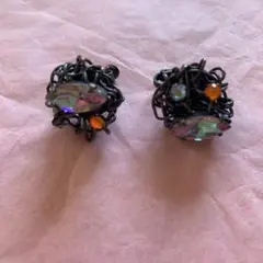 ワイヤー編みデザイン イヤリング