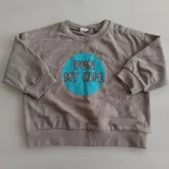 グレー FUN MY LIFE 長袖カットソー
