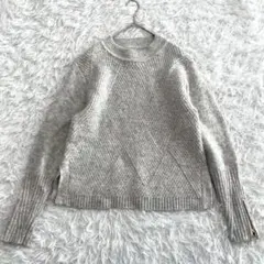 REYELL ニットセーター M ファスナー袖 グレー きれいめ
