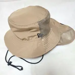 美品　ニューエラ　バケットハット　カーキ　スモールミディアム　一部難有