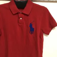 美品 ラルフローレン 半袖ポロシャツ メンズ size M ビッグポニー 赤
