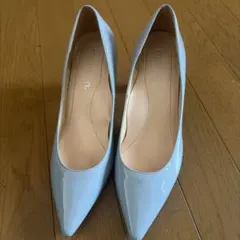 mamian ポインテッドトゥ エナメルパンプス ライトブルーのサムネイル