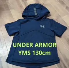 Under Armour パーカー フード付 半袖 YSM 130cm ネイビー