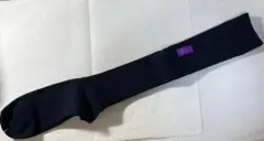 【新品未使用】リブ編み ネイビーソックス 23〜25サイズ