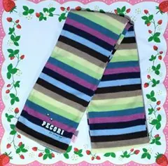 PECORI ストライプ フリース マフラー