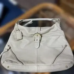 Cole Haan レザー ショルダーバッグ ベージュのサムネイル