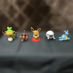 ポケモン フィギュア サルノリ、ニャヒート、イーブイ、ウールー、ラプラス 中古