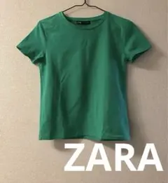 ZARA ザラ　半袖Tシャツ　ライトグリーン　グリーン　緑　Mサイズ