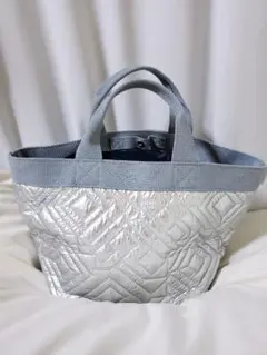 ROOTOTE シルバー キルティング ハンドバッグ