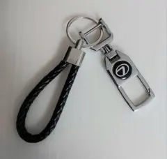 【送料無料】LEXUS レクサス フック式キーホルダー お洒落ストラップ付き 黒